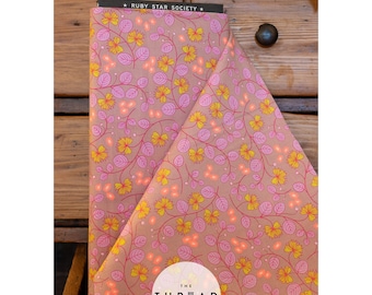 In Stock & Shipping NOW!   Ruby Star Society "LoFi" Linens - Caper Floral in PALE LILAC / Sold in Half-Yard Increments