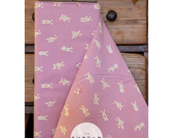 In Stock & Shipping NOW!   Ruby Star Society "LoFi" Linens - Rabbeats in WISTERIA / Sold in Half-Yard Increments