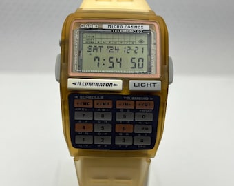 Casio Micro Cosmos DBC-63 vintage NOS Digital Calculator Watch rare Digital Watch Module 1276 ca.1990s