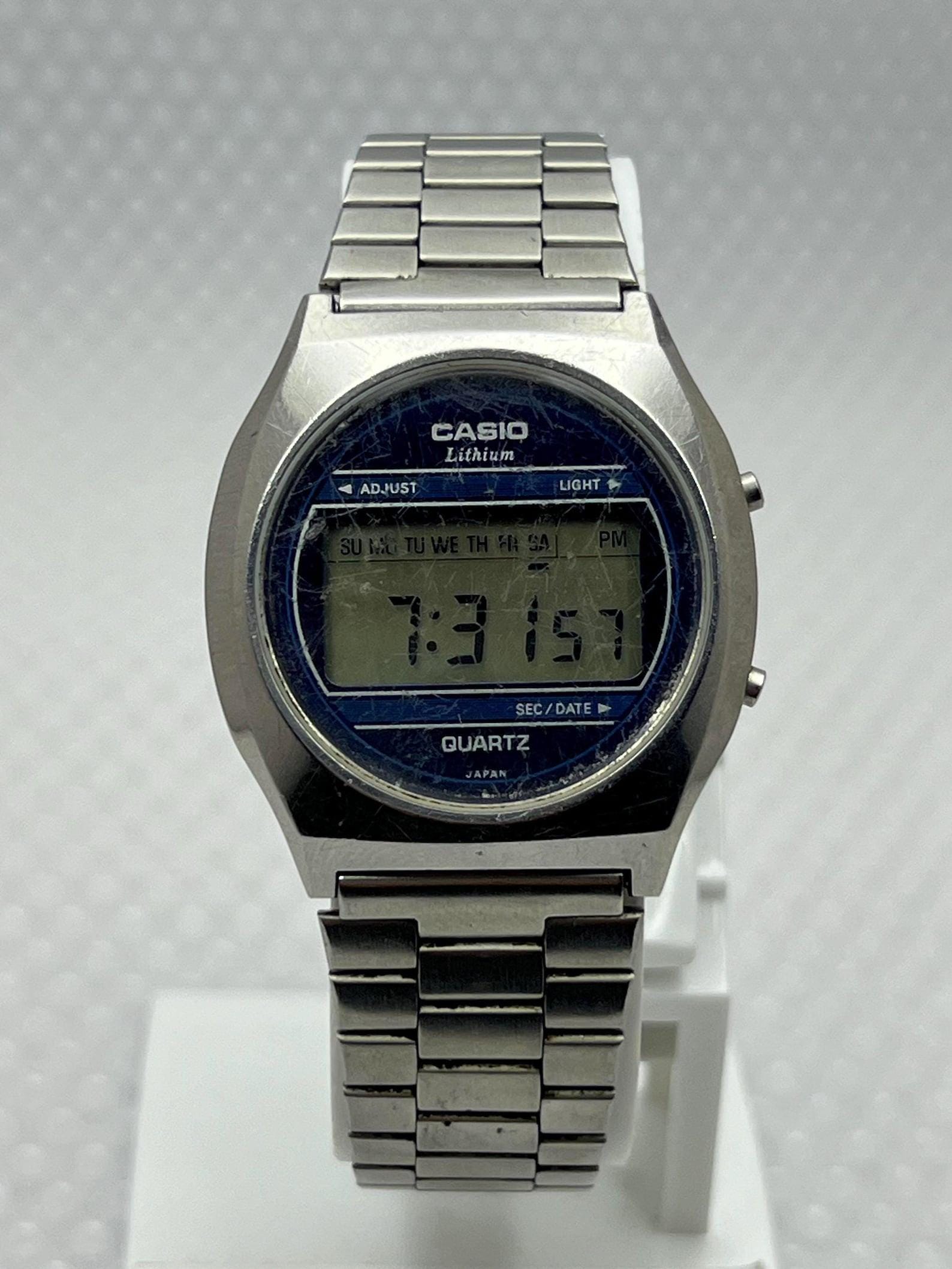 Vintage Casio Digital 94QR-26 Watch: All Steel, Japan Y Rare 