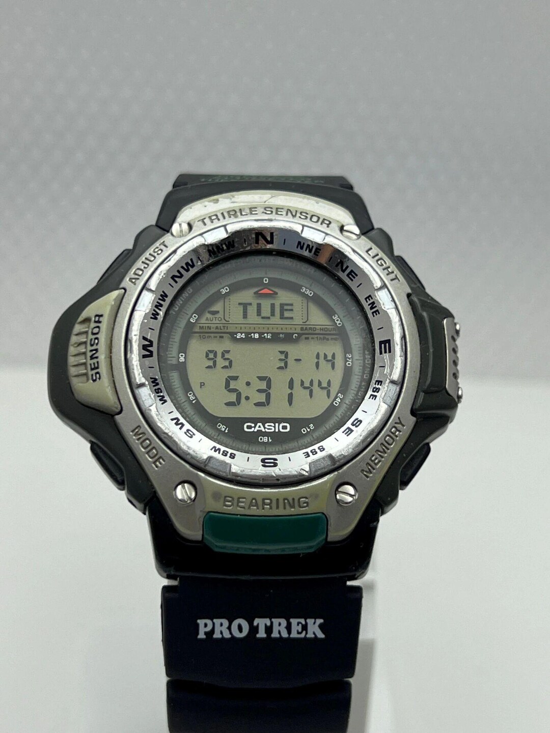 Vintage Casio Protrek PRT-41 Triple Sensor Watch: Japan Y, Working