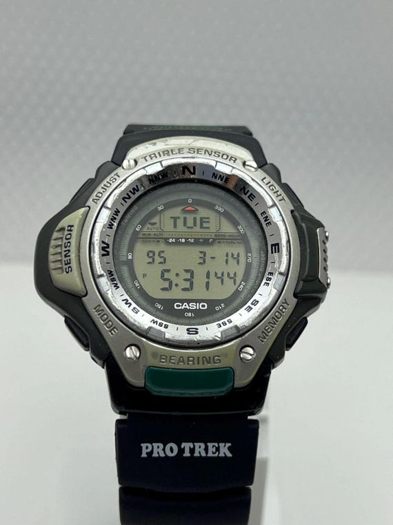 CASIO PRO TREK PRT-4121チタン Vintage Casio Protrek PRT-41 Triple Sensor Watch: Japan Y, Working