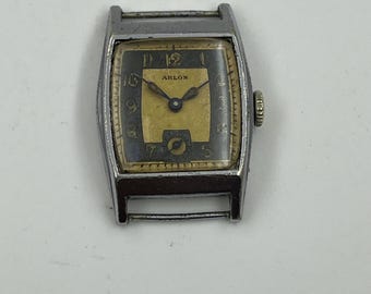 Arlon Art Deco Tank Case Hand Winding Wristwatch Swiss Made