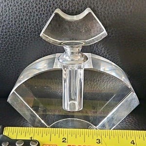 Oleg Cassini Crystal Curved Perfume Bottle with Stopper