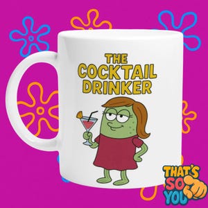 The Cocktail Drinker Mug The Cocktail Drinker MugGirls Night Cartoon Character Gift for Party Queens