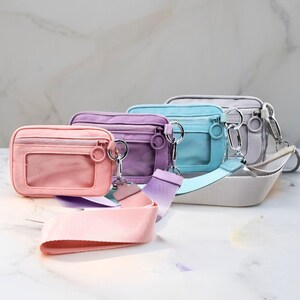 Cartera de nailon impermeable con ventana para identificación