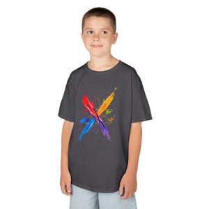 Vibrant Kids Cotton Tee, Colorful Sacred Geometry, Art-Inspired Kids Clothing, Fun Gift for Birthdays, Creative Apparel, Children&#39;s Fashion