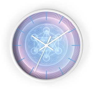Metatron Ethereal Mandala Wall Clock - Spiritual Home Decor, Meditation Gift, Modern Art Timepiece, Inspirational Wall Art, Unique Gift Idea