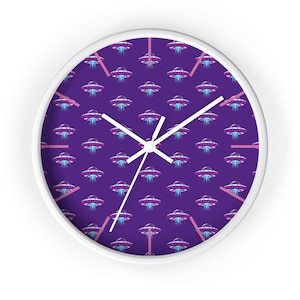 Retro UFO Wall Clock, Space Decor, Alien Timepiece, Unique Wall Art, Gift for Sci-Fi Lovers