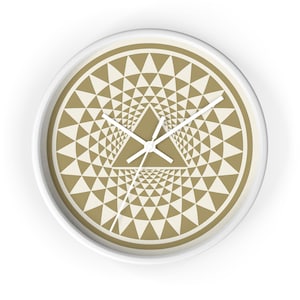 Geometric Triangle Crop Circle Design Wall Clock, Modern Home Decor, Stylish Gift for Timeless Elegance, Minimalist Wall Art