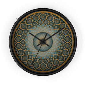 Elegant Geometric Wall Clock, Modern Home Decor, Unique Gift Idea, Artisan Wall Art, Timeless Decor Accent