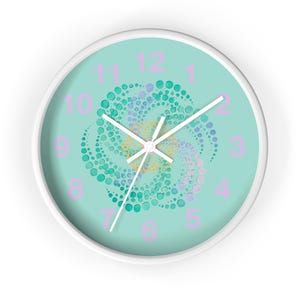 Tranquil Swirl Wall Clock | Bohemian Home Decor, Modern Wall Art, Gift for Her, Spiritual Decor, Meditation Accessories