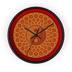 Elegant Ying Yang Mandala Wall Clock, Home Decor, Bohemian Style, Office Gift, Zen Art, Spiritual Gift
