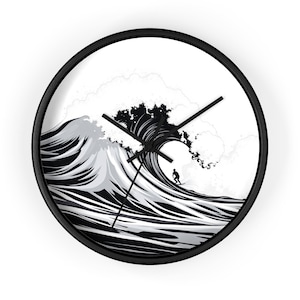 Surf-Inspired Wall Clock, Coastal Decor, Ocean Lover Gift, Nautical Wall Art, Beach House Accessory, Surfing Wall Clock