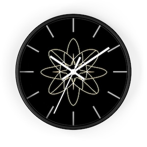 Elegant Modern Wall Clock for Home Decor, Minimalist Timepiece, Black and Gold Art, Living Room Accent, Unique Gift Idea