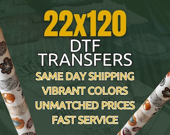 Ready to Press DTF Sheets, Custom Film Prints, Heat Press Transfers, Iron On