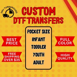 Custom DTF Transfers: Heat Press Ready Transfer, Direct to Film, Order ...