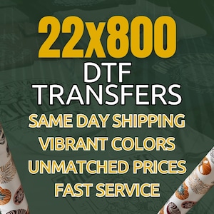 Custom DTF Transfers, Gang Sheet Printing for Shirts & Apparel, Full Color Iron-On Decals, Heat Press Ready, Heat Transfers, Bulk DTF