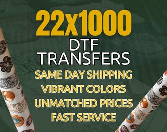 Custom DTF Sheets, Gang Sheet Printing, Iron On, Ready to Press Designs