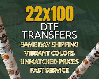 DTF Transfers, Custom Gang Sheets, Heat Press, Iron On DTF Transfer