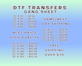 DTF Transfers, Gang Sheet: Direct to Film Printing, Heat Transfer, Iron On Transfers