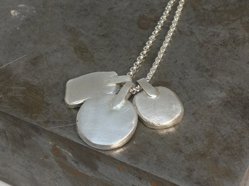 Custom Necklace Multi Pendant Necklace Silver Necklace for Women Statement Necklace Personalized Necklace Organic Initial Necklace