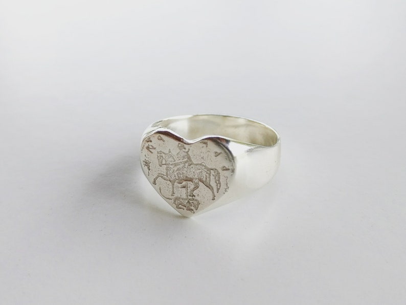 Silver Heart Ring Ring Ring Women Unique Etsy