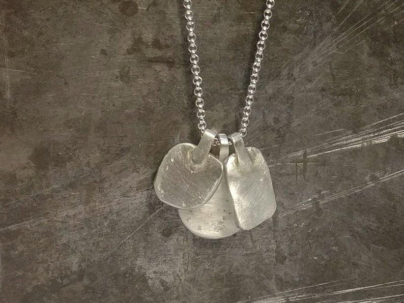 Custom Necklace Multi Pendant Necklace Silver Necklace for Women Statement Necklace Personalized Necklace Organic Initial Necklace