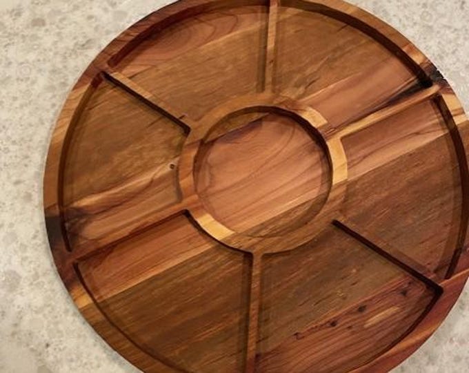Rustic cedar serving tray