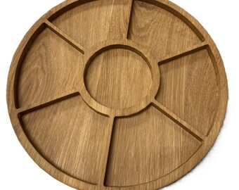 Handmade Oak Serving tray 12" wide x 3/4" high