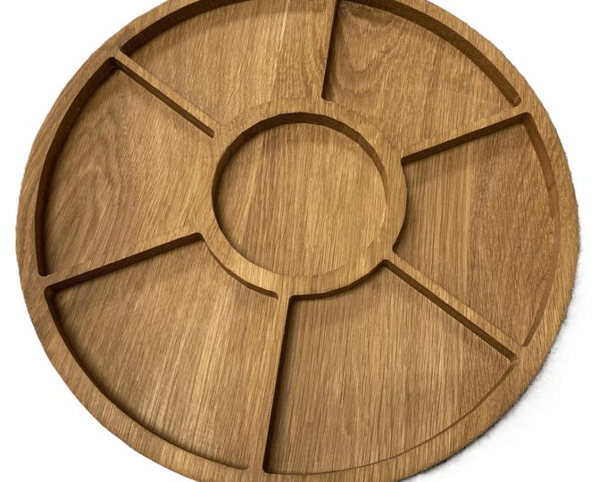 Handmade Oak Serving tray 12" wide x 3/4" high