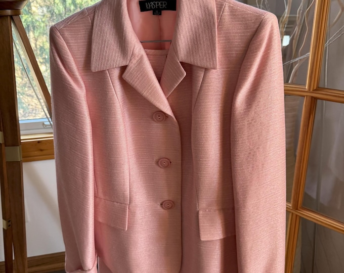 Women's Pink Kasper Skirt and Jacket set size 10