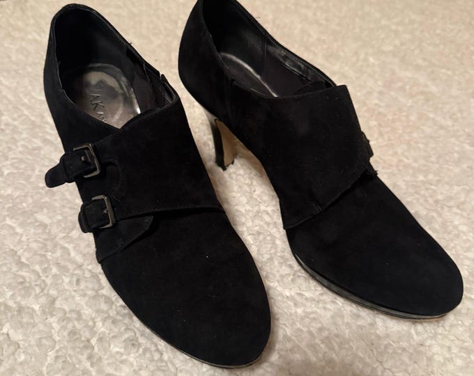 Vintage Anne Klein Double Monk Strap High Heels - Size 6.5