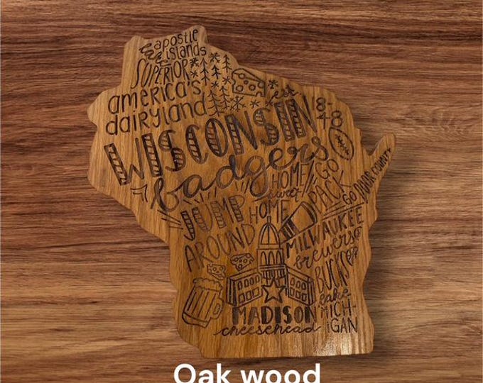 Handcrafted Wisconsin State Cutting Board