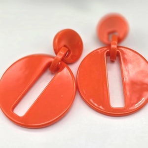 Boho dangle earrings, orange long earrings, summer jewellery, acrylic earrings, multicoloured earrings