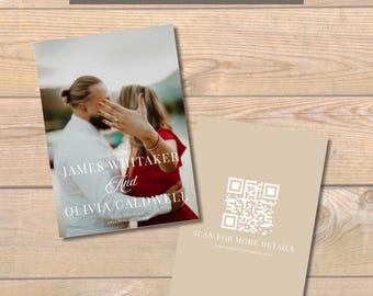 Custom Photo Save the Date | Personalized Wedding Announcement | Modern & Elegant Digital Download | Instant Download | Editable PDF