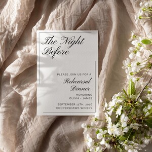 Elegant & Modern Rehearsal Dinner Invitation | Personalized Invite | Digital Download | Printable Template for Weddings | Editable Template