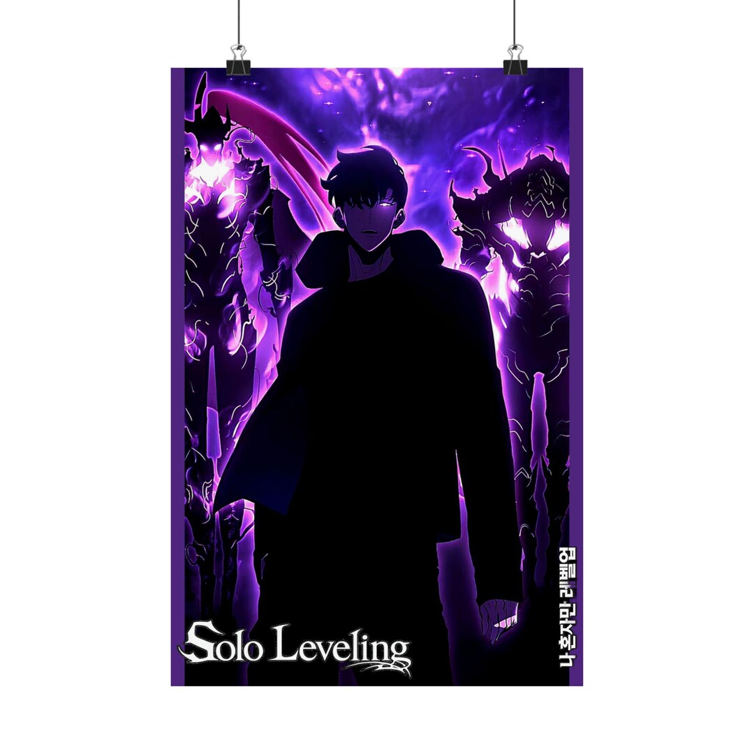 Solo Leveling Anime Poster Shadow Silhouette Gicl e Art Etsy Canada