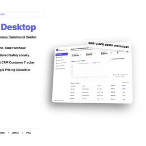 Small Business Command Center | Offline Inventory & Order Tracker, Cost Pricing Calculator, Income Expense Dashboard, Client Organizer