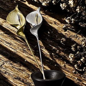 Sterling Silver Calla Lily Brooch: Handmade Floral Lapel Pin