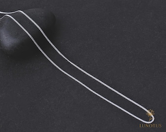 Dainty Sterling Silver Chain Necklace: 18K Gold Plated, Minimalist Layering