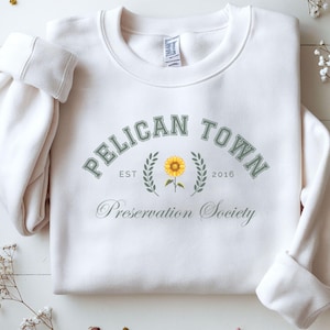 Stardew Valley Sweatshirt, Perfect Gift for Gamers, Pelican Town Sweatshirt Stardew Valley, , Pixel Art, Gamer Gift, For Him or Her