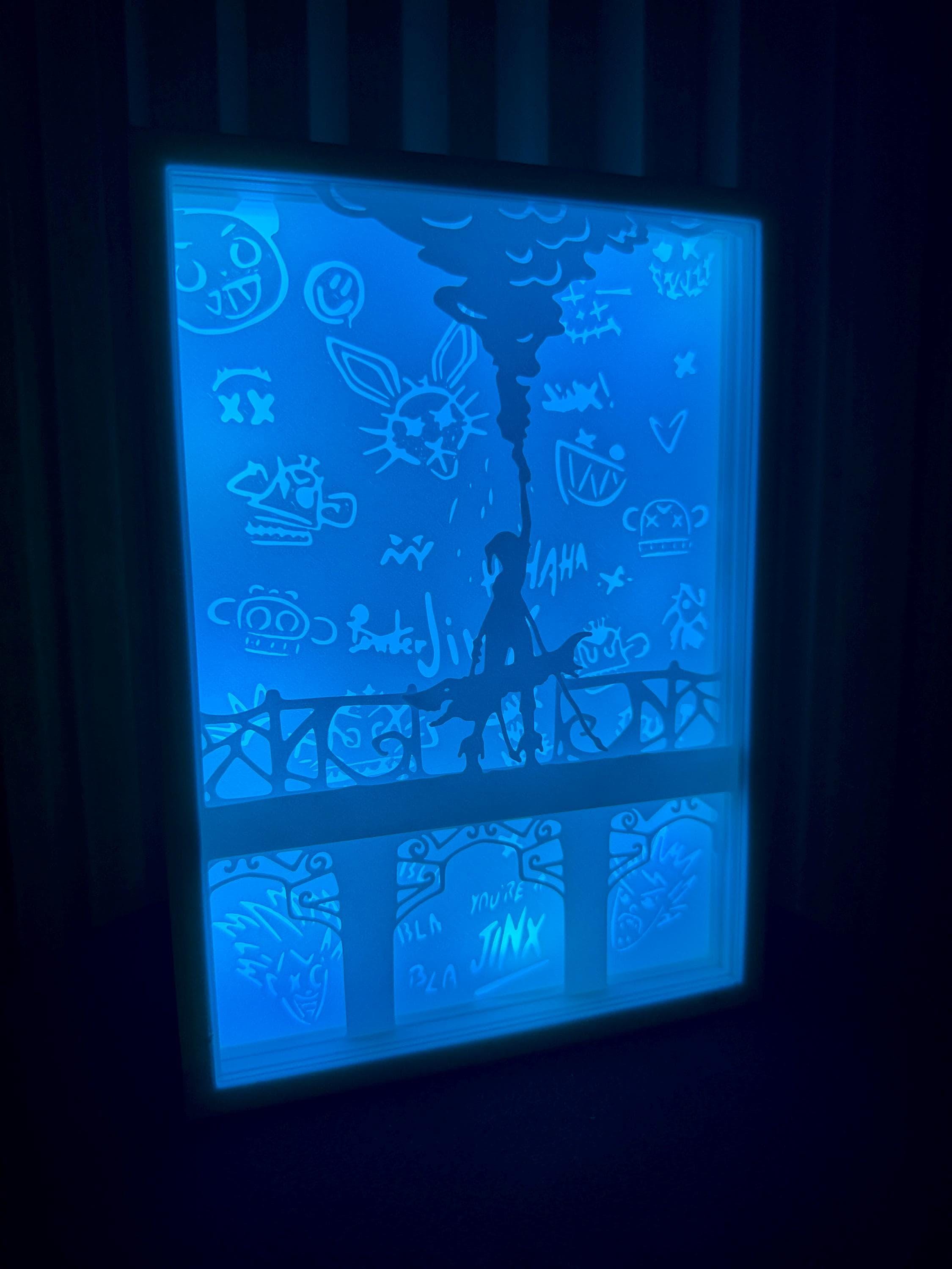 Arcane Jinx Light Box Lamp: 3D Printed LED League of Legends Gift ...