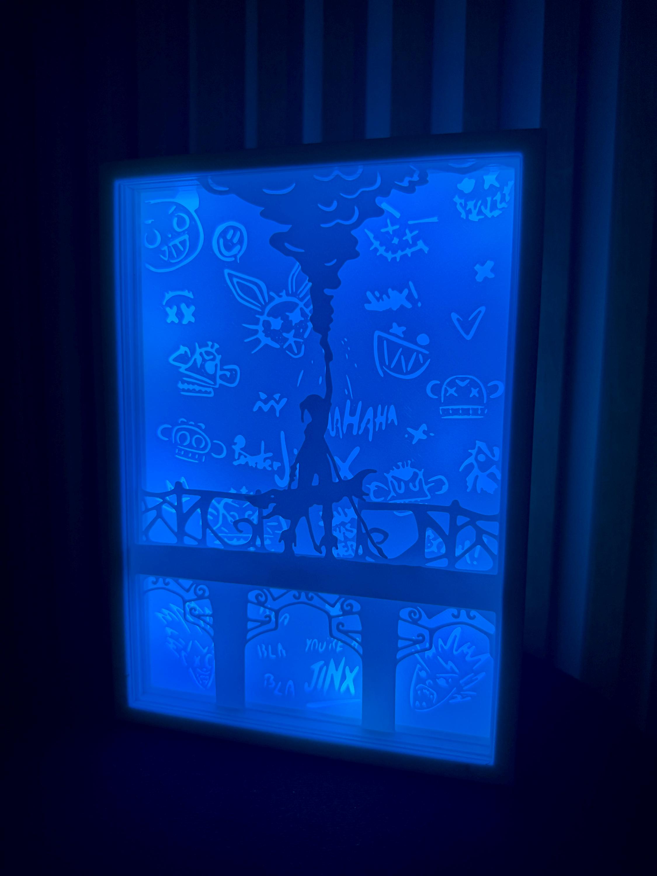 Arcane Jinx Light Box Lamp: 3D Printed LED League of Legends Gift ...