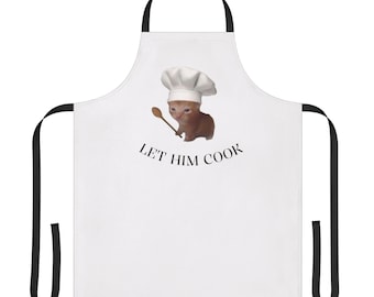 Funny Chef Apron | 'Let Him Cook' Quote, Kitchen Fashion