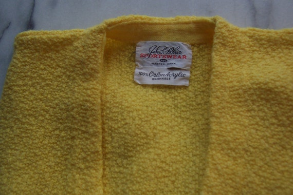 Golf Sweater circa 70's Lemony Yellow John Blair … - image 4