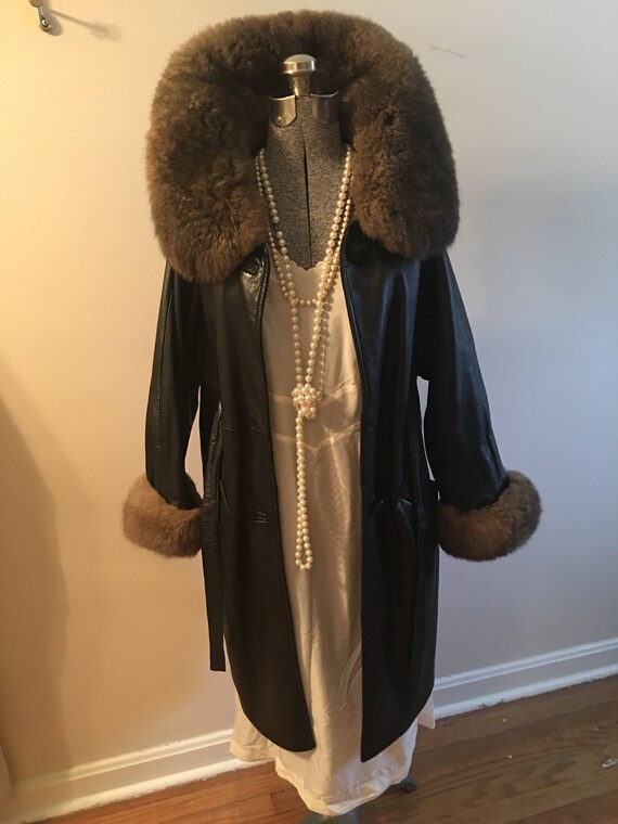 ladies fur trim coat