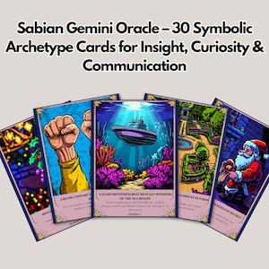 Sabian Gemini Oracle Cards – 30 Printable Spiritual Card Deck for Insight, Curiosity & Communication | Digital Download Oracle Gift