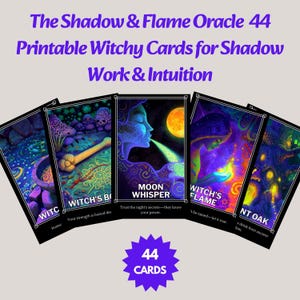 Oráculo da Sombra e da Chama – 44 Cartas Imprimíveis para Trabalho Profundo de Sombra e Insight Intuitivo | Baralho Digital do Oráculo da Reflexão da Alma