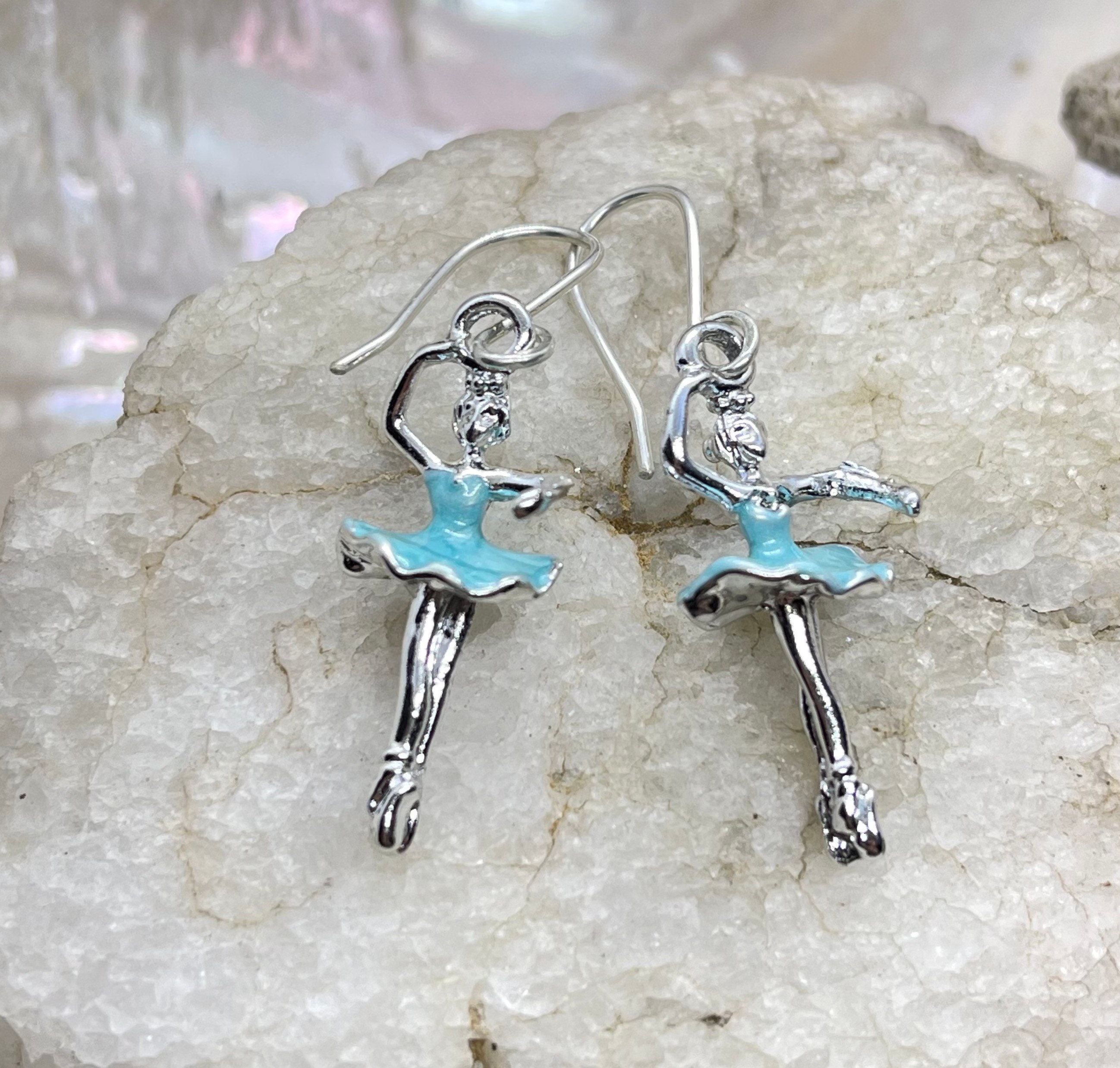Fabulous Dancer Ballerina Earrings Enamel 3D Earrings Etsy